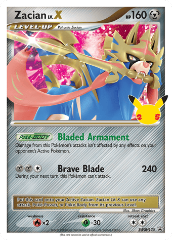 Zacian Lv X SWSH Black Star Promos Pokemon Card