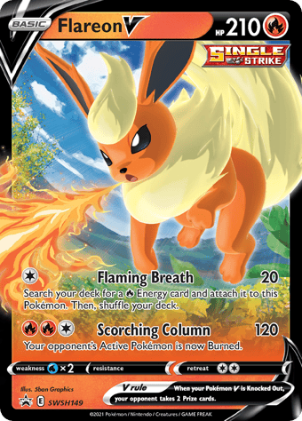 Flareon V SWSH Black Star Promos Pokemon Card