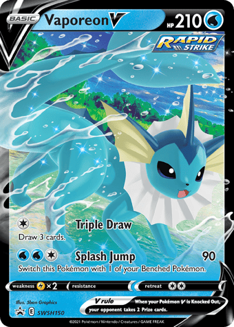Vaporeon V SWSH Black Star Promos Pokemon Card