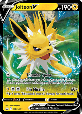 Jolteon V SWSH Black Star Promos Pokemon Card