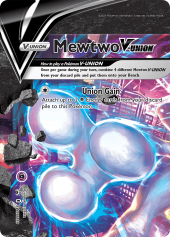 Mewtwo V-Union SWSH Black Star Promos Pokemon Card