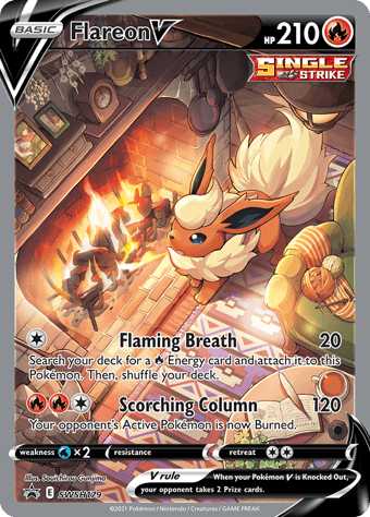 Flareon V SWSH Black Star Promos Pokemon Card