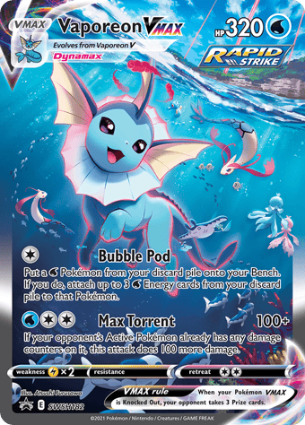Vaporeon VMAX SWSH Black Star Promos Pokemon Card