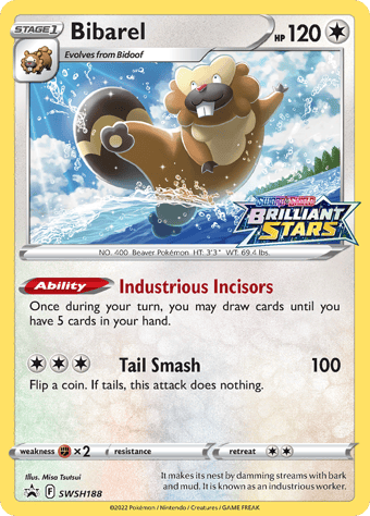 Bibarel SWSH Black Star Promos Pokemon Card