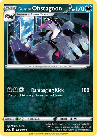Galarian Obstagoon SWSH Black Star Promos Pokemon Card