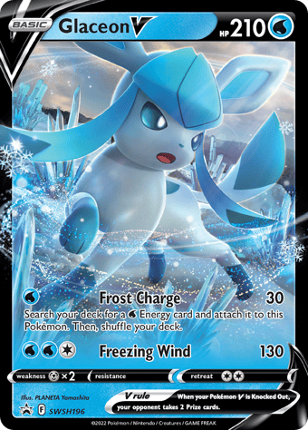 Glaceon V SWSH Black Star Promos Pokemon Card