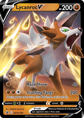 Lycanroc V SWSH Black Star Promos Pokemon Card