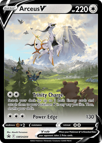 Arceus V SWSH Black Star Promos Pokemon Card
