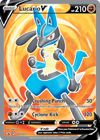 Lucario V SWSH Black Star Promos Pokemon Card
