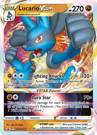 Lucario VSTAR SWSH Black Star Promos Pokemon Card