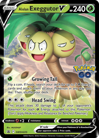 Alolan Exeggutor V SWSH Black Star Promos Pokemon Card