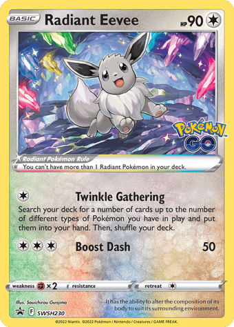 Radiant Eevee SWSH Black Star Promos Pokemon Card