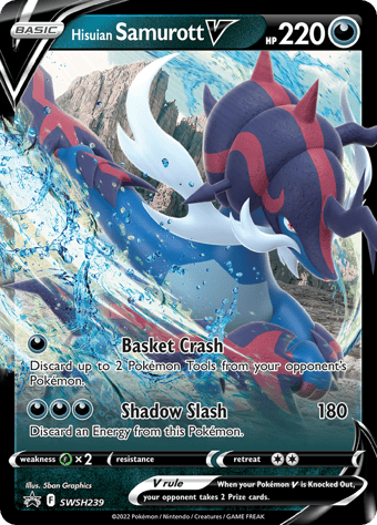 Hisuian Samurott V SWSH Black Star Promos Pokemon Card