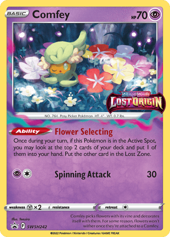 Comfey SWSH Black Star Promos Pokemon Card