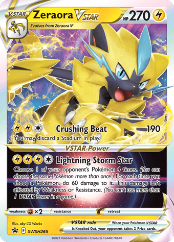 Zeraora VSTAR SWSH Black Star Promos Pokemon Card
