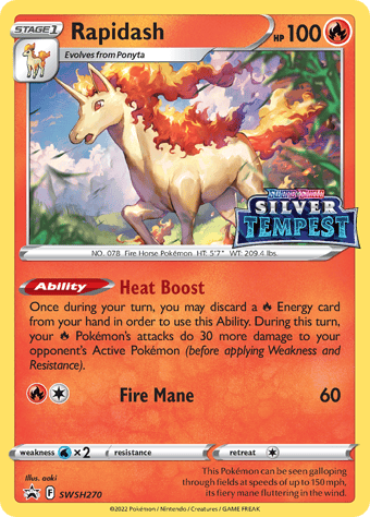 Rapidash SWSH Black Star Promos Pokemon Card