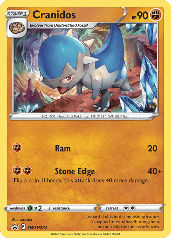Cranidos SWSH Black Star Promos Pokemon Card