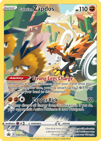 Galarian Zapdos SWSH Black Star Promos Pokemon Card