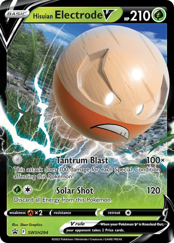 Hisuian Electrode V SWSH Black Star Promos Pokemon Card