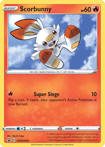 Scorbunny SWSH Black Star Promos Pokemon Card