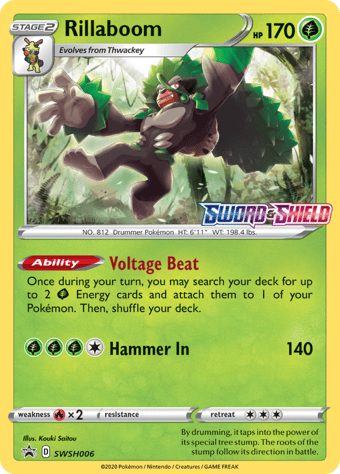 Rillaboom SWSH Black Star Promos Pokemon Card