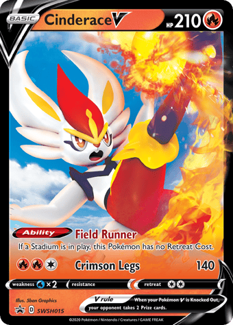 Cinderace V SWSH Black Star Promos Pokemon Card
