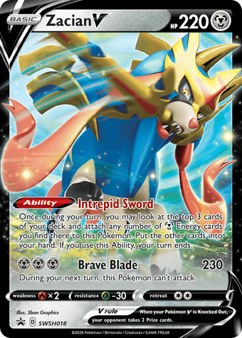 Zacian V SWSH Black Star Promos Pokemon Card