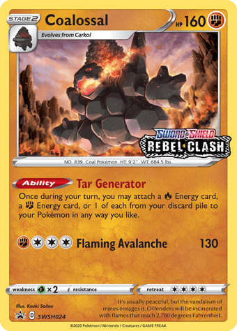 Coalossal SWSH Black Star Promos Pokemon Card