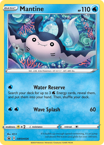 Mantine SWSH Black Star Promos Pokemon Card