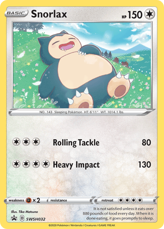 Snorlax SWSH Black Star Promos Pokemon Card