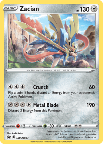 Zacian SWSH Black Star Promos Pokemon Card