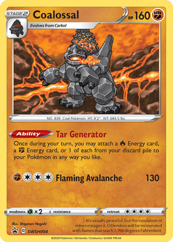 Coalossal SWSH Black Star Promos Pokemon Card