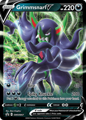 Grimmsnarl V SWSH Black Star Promos Pokemon Card