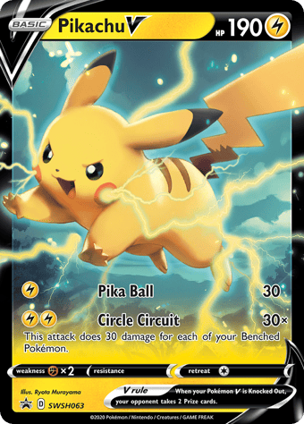 Pikachu V SWSH Black Star Promos Pokemon Card