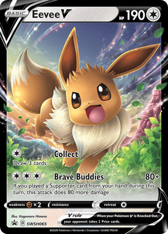 Eevee V SWSH Black Star Promos Pokemon Card