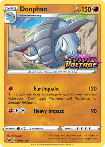 Donphan SWSH Black Star Promos Pokemon Card