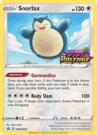 Snorlax SWSH Black Star Promos Pokemon Card