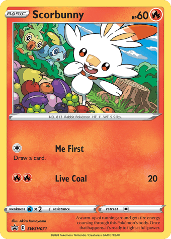 Scorbunny SWSH Black Star Promos Pokemon Card