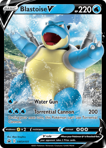 Blastoise V SWSH Black Star Promos Pokemon Card