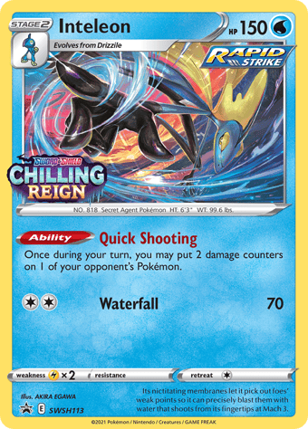 Inteleon SWSH Black Star Promos Pokemon Card