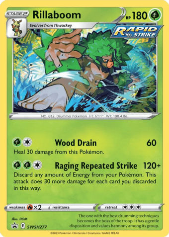 Rillaboom SWSH Black Star Promos Pokemon Card