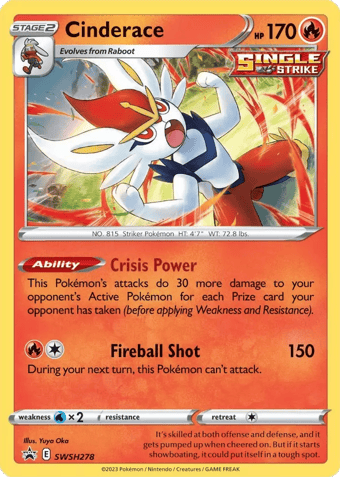 Cinderace SWSH Black Star Promos Pokemon Card