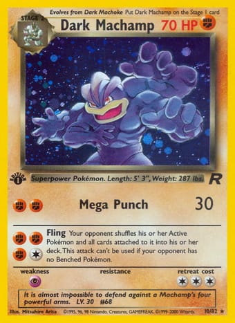 Dark Machamp Team Rocket Pokemon Card