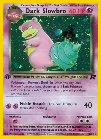 Dark Slowbro Team Rocket Pokemon Card