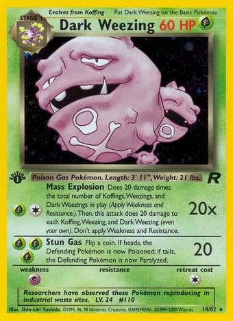 Dark Weezing Team Rocket Pokemon Card