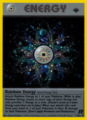 Rainbow Energy Team Rocket Pokemon Card