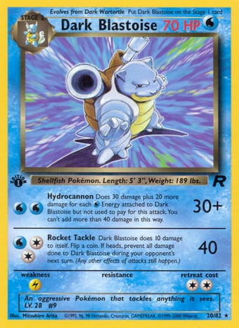 Dark Blastoise Team Rocket Pokemon Card