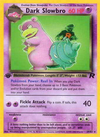 Dark Slowbro Team Rocket Pokemon Card