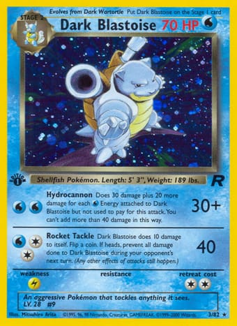 Dark Blastoise Team Rocket Pokemon Card
