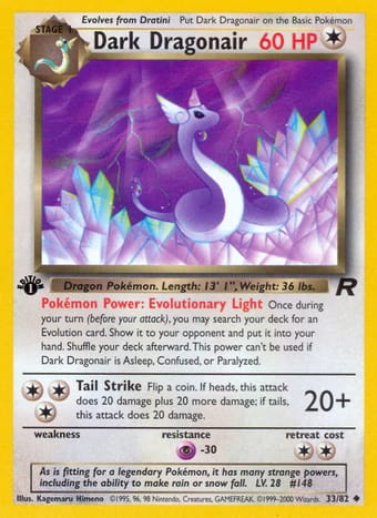 Dark Dragonair Team Rocket Pokemon Card